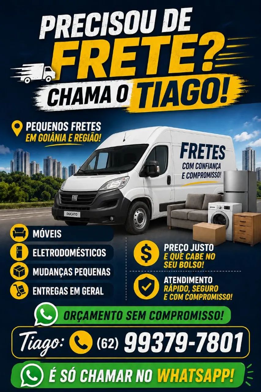 Frente  encomendas e mudanças  em Goiânia e região 