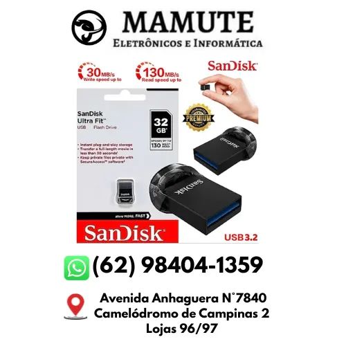 Mini PenDrive 32gb Ultra Fit Usb 3.2 Z430 Sandisk