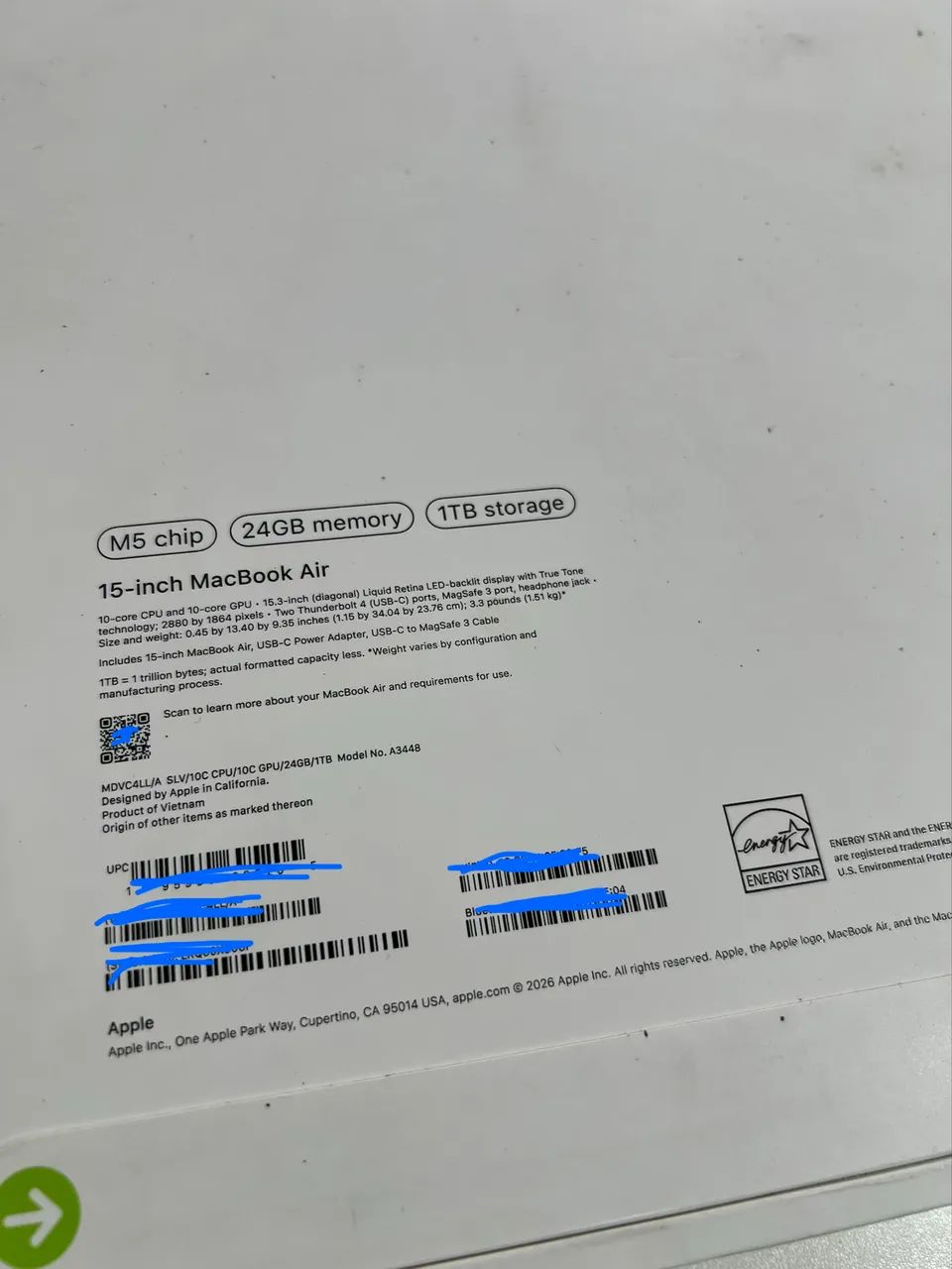 MACBOOK 15? 24RAM 1TB