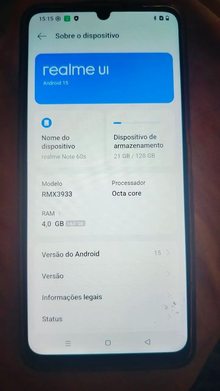 Vende-se celular realme ui Android 15