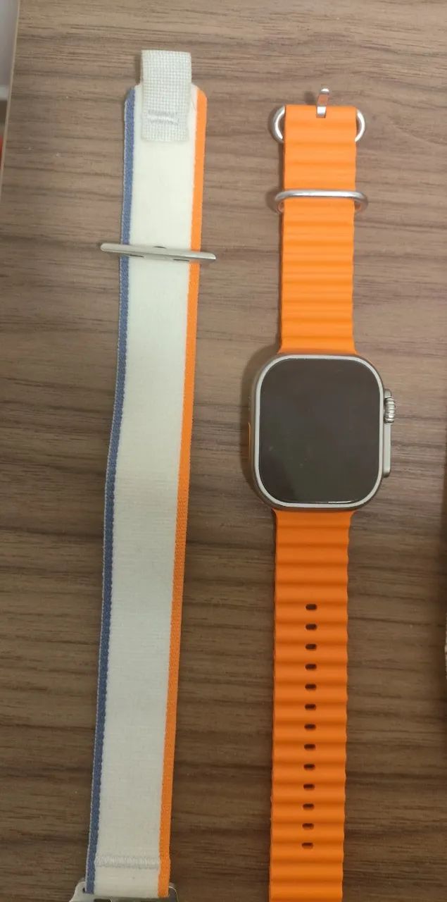 Smartwatch Microwear W69 Ultra Plus 49mm (Tela AMOLED) - Titânio + 2 Pulseiras