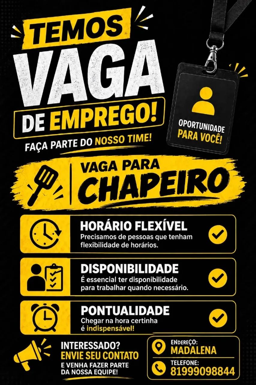 Oportunidade de emprego 