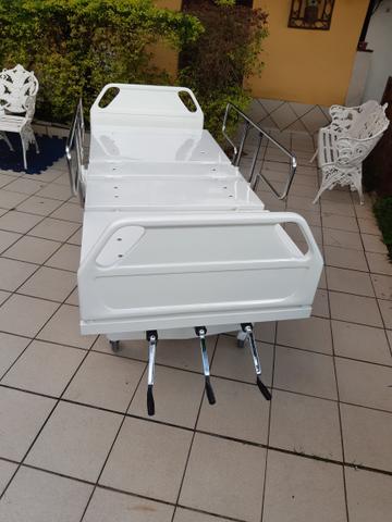 Cama hospitalar 3 manivelas com eleva de altura - Foto 4