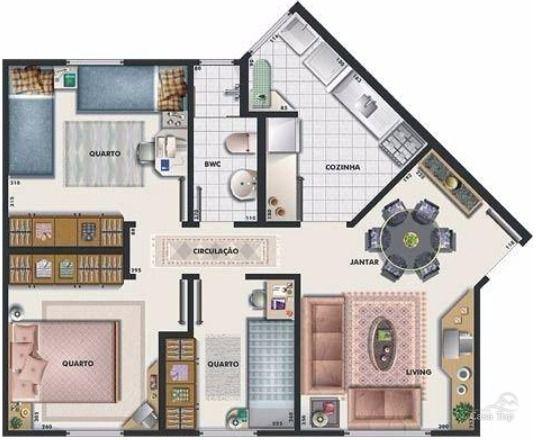 Apartamento à venda com 3 dormitórios em Cidade industrial, Curitiba cod:1416 - Foto 5