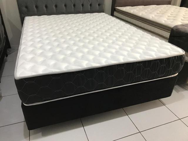 Cama Box Casal Castor Black White Espuma D-33 - Pronta Entrega! - Foto 2