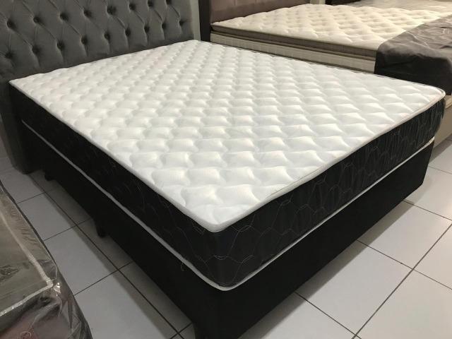 Cama Box Casal Castor Black White Espuma D-33 - Pronta Entrega! - Foto 4