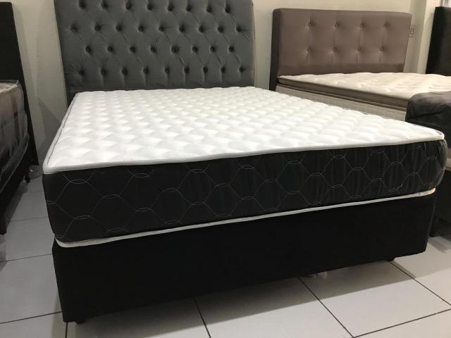 Cama Box Casal Castor Black White Espuma D-33 - Pronta Entrega! - Foto 5