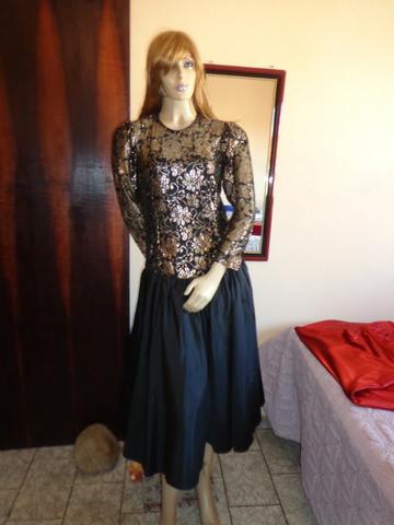 Vestido de Festa Preto e Dourado - Foto 4