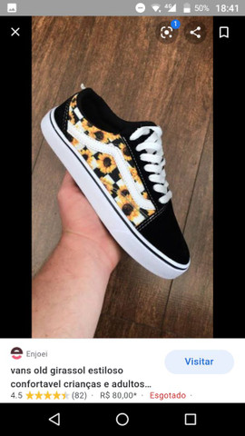 vans amarelo de girassol