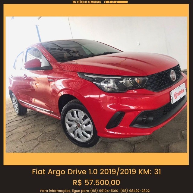 FIAT ARGO DRIVE 2019 KM: 31 SEMINOVO