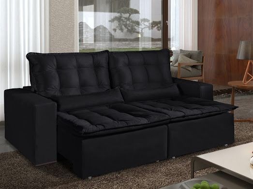Sala Sofá Retrátil Reclinável 1,95 Cm - Foto 2