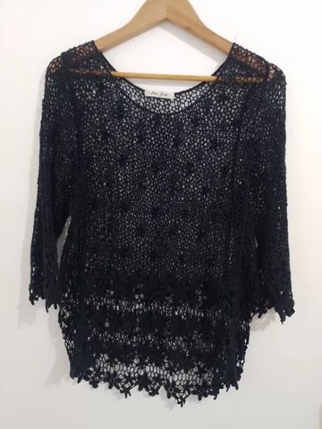 Blusa saída de praia de renda  - Foto 2