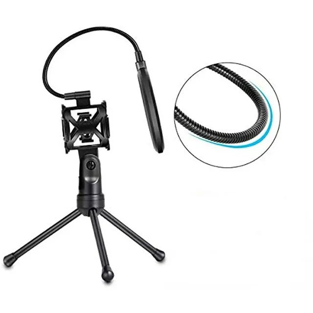 Filtro para microfone reduz ruído pop filter com tripé - Foto 6