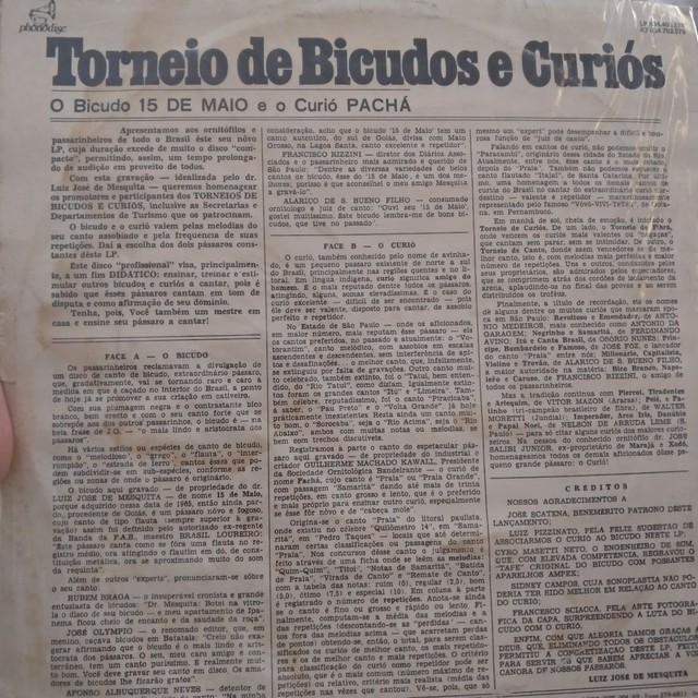 Disco de Vinil Torneio de bicudos e curiós - Foto 2