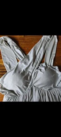 Vestido cinza prateado em malha - Foto 2