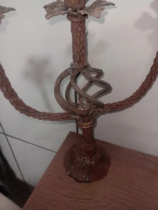 Castiçal antigo par - Foto 3