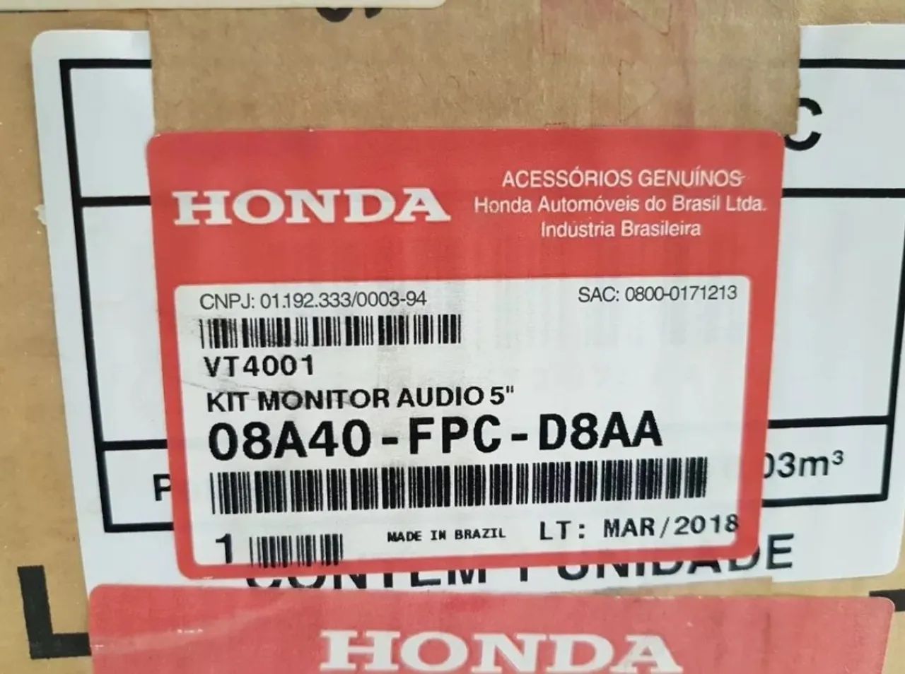 Central multimídia Honda Fit 2015/2017 nova e Genuína Honda - Foto 4