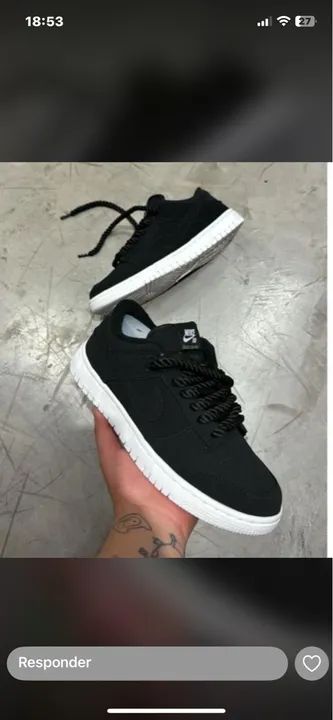 Tênis Nike Dunk Low Preto 34 ao 43