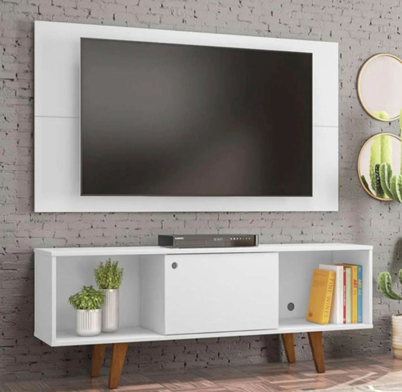 Belíssimo Rack Com Painel Para Tv Até 50 Polegadas, Com Design Moderno - Foto 3