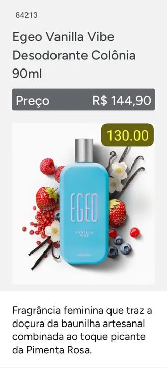 perfume egeo vanilla vibe