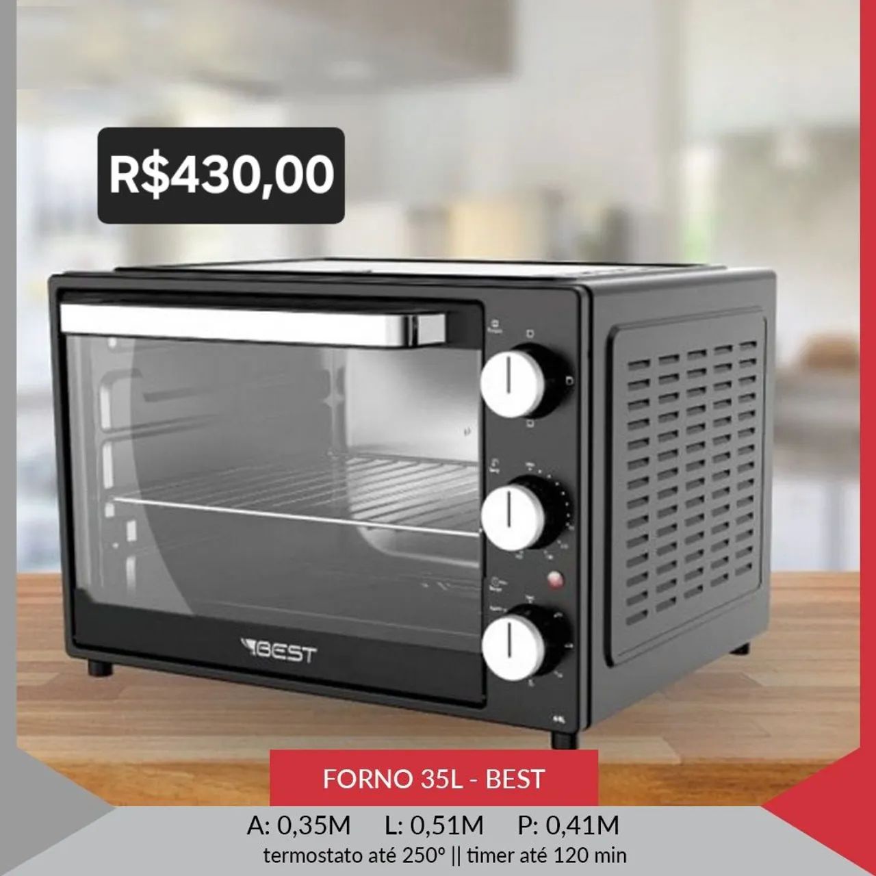 Forno Elétrico 35 Litros Best - Novo