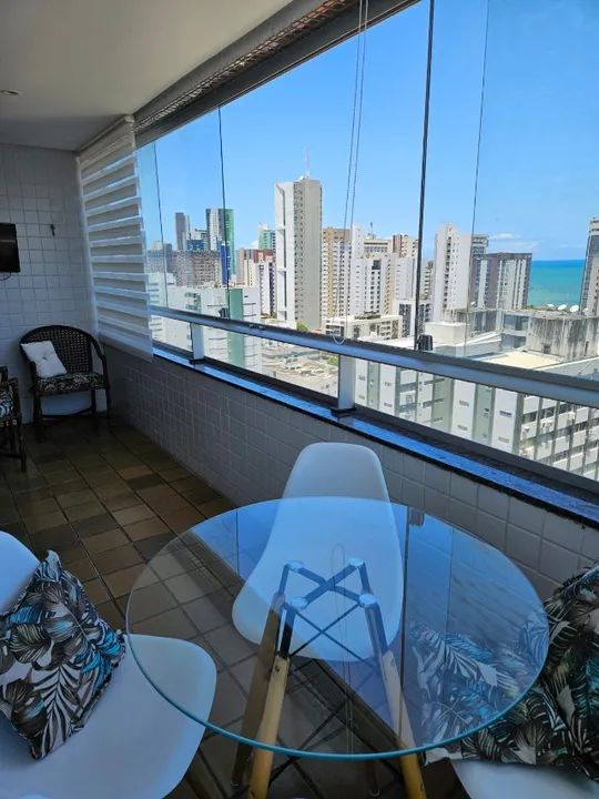 Domingos Ferreira, 3 qtos, 2 vagas garagem, vista para o mar, andar alto