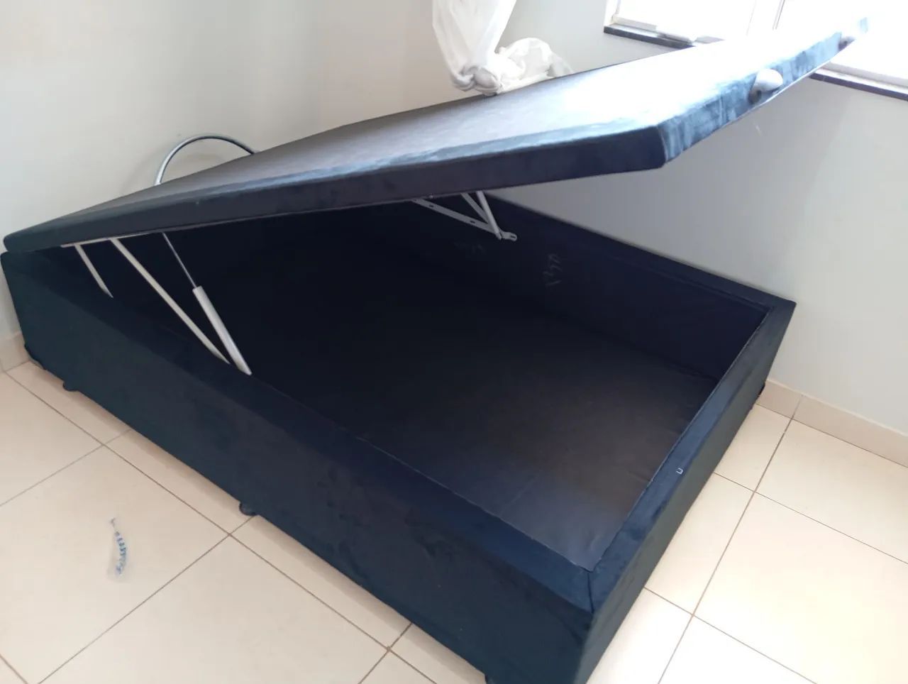 Cama Box com Baú - Airtech Springpocket base preta molas ensacadas  - Foto 3