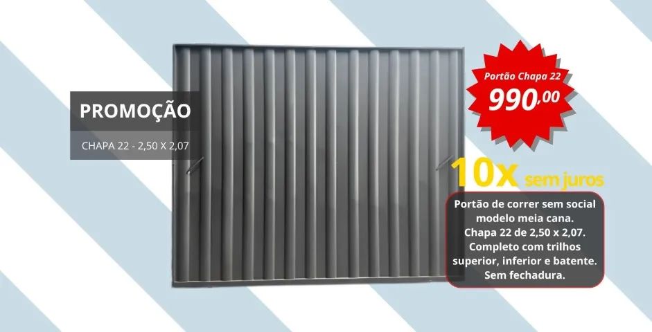 PORTÃO CORRER P GARAGEM