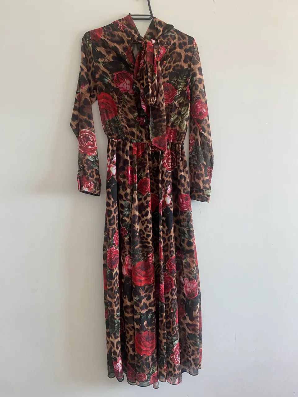 VESTIDO LONGO ROSAS P|M - Foto 3