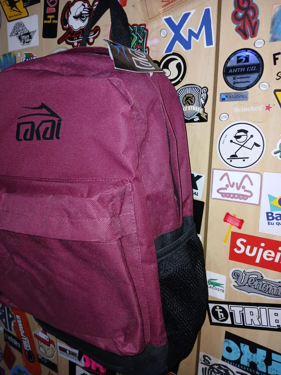 Mochila lakai nova cor vinho  - Foto 2