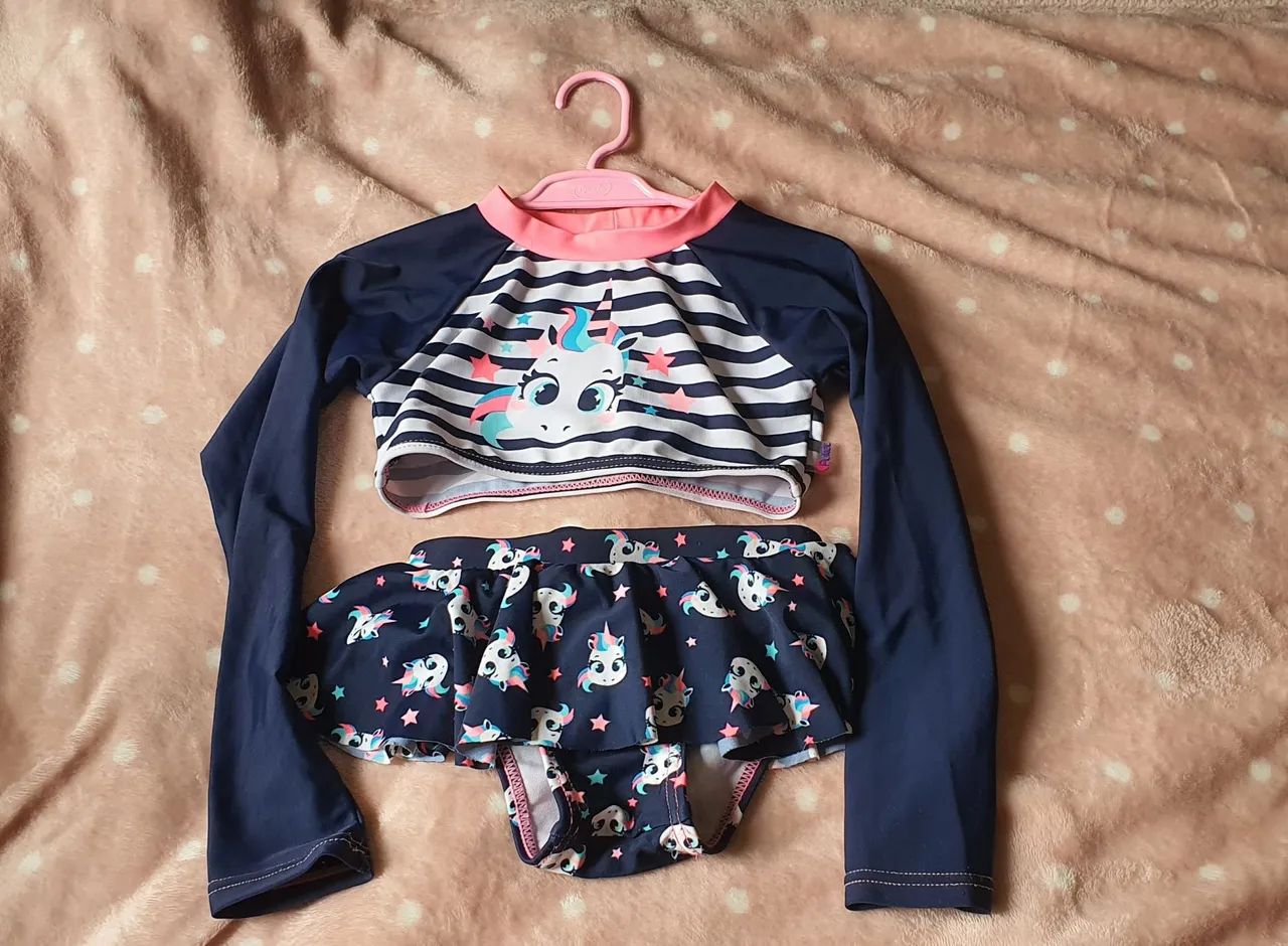 Conjunto de Biquíni Infantil Puket com Unicórnio - Tamanho 2 - Foto 2