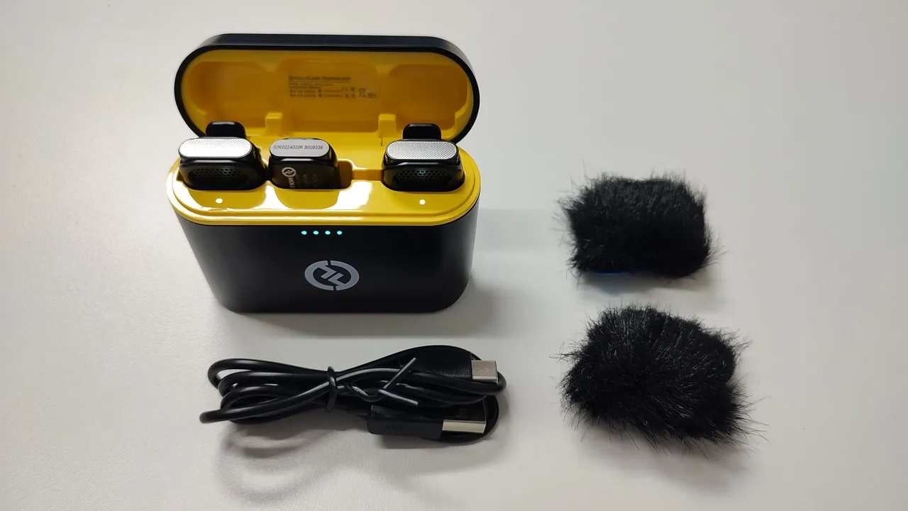 Sistema de Microfone Lapela Hollyland Lark C1 p/Usb C Preto