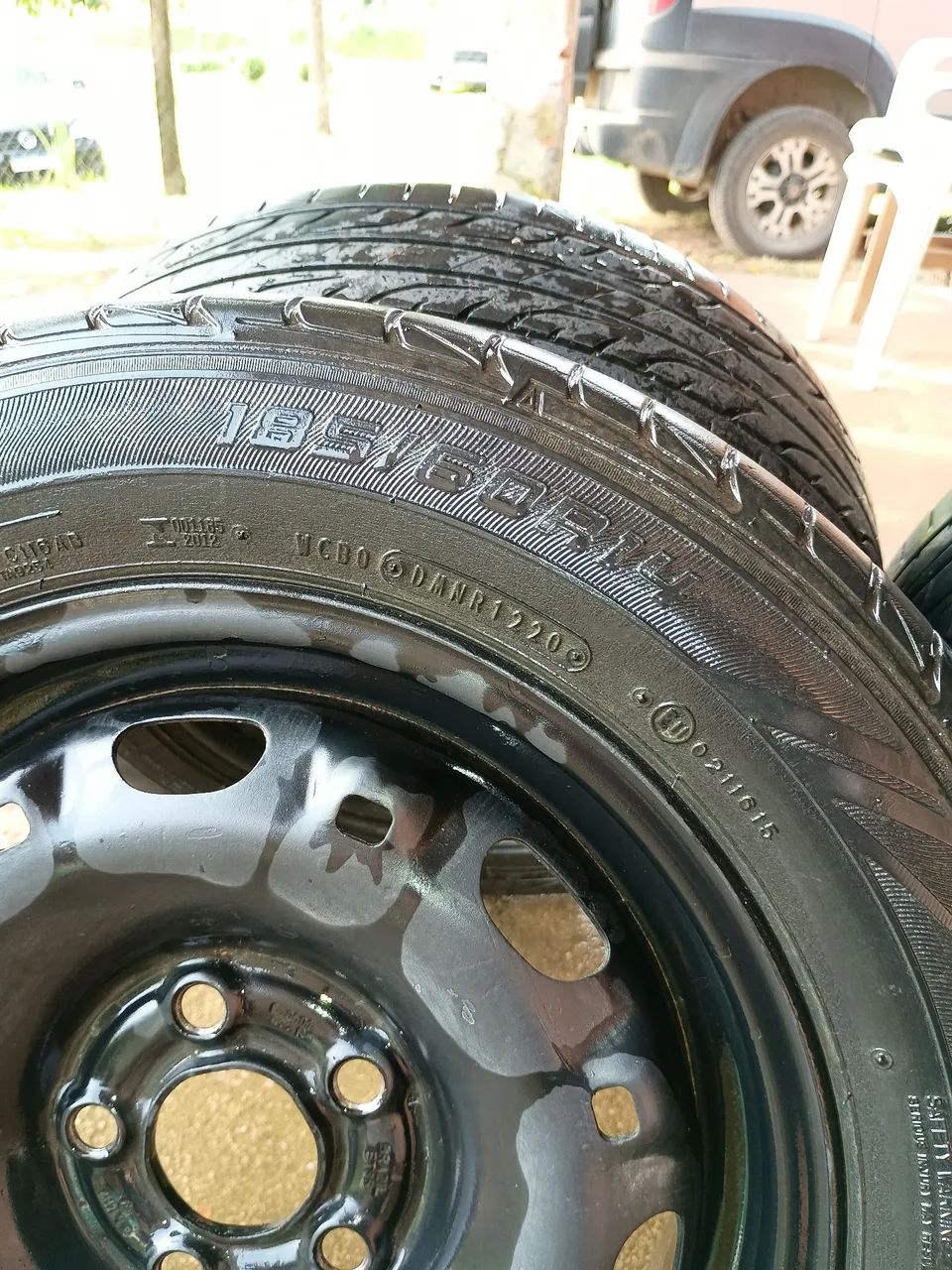 Jogo rodas 14" + Pneus meia vida