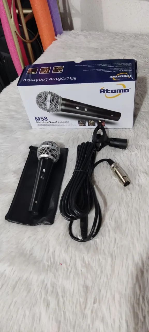 Microfone M58 Profissional Com Fio Lacrado