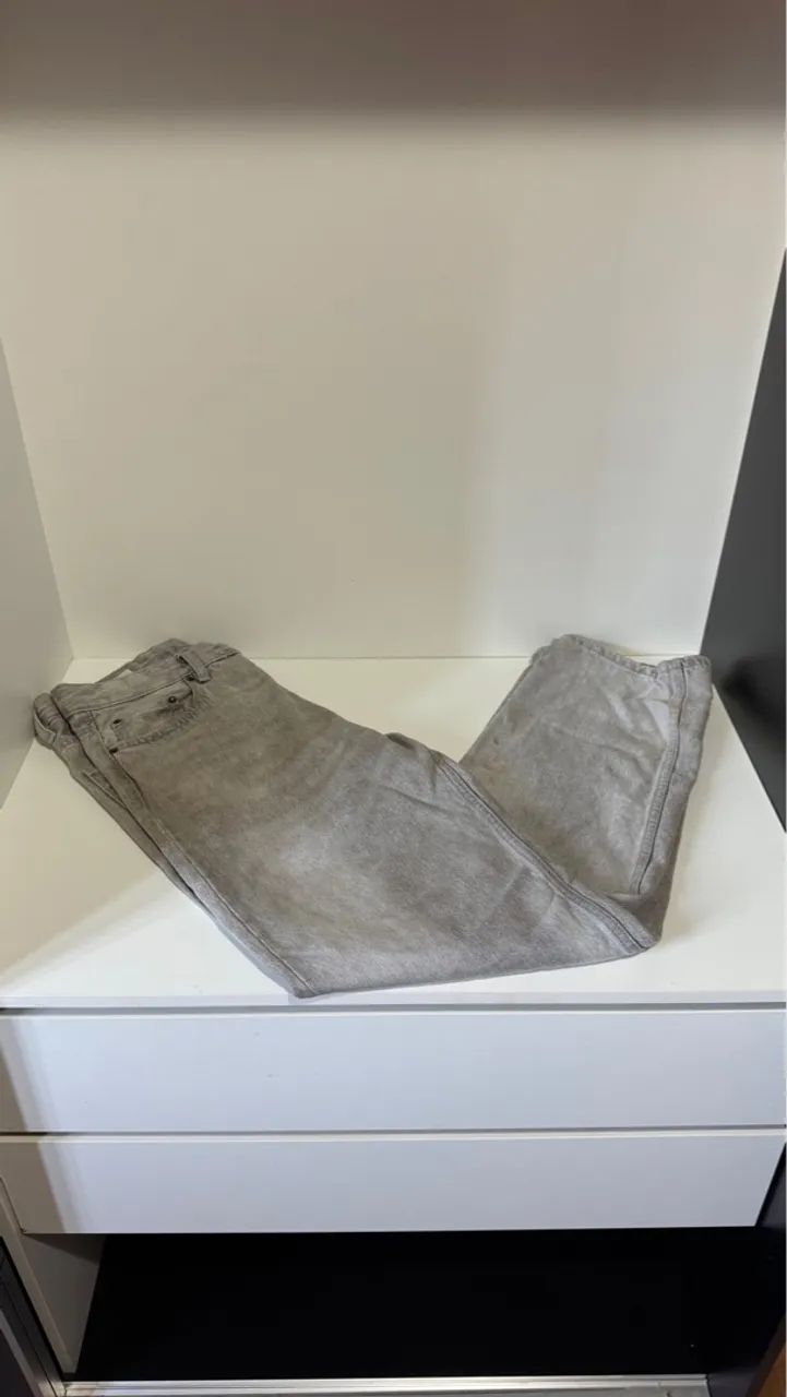 Calças Jeans Zara Cinza Claro  - Foto 2