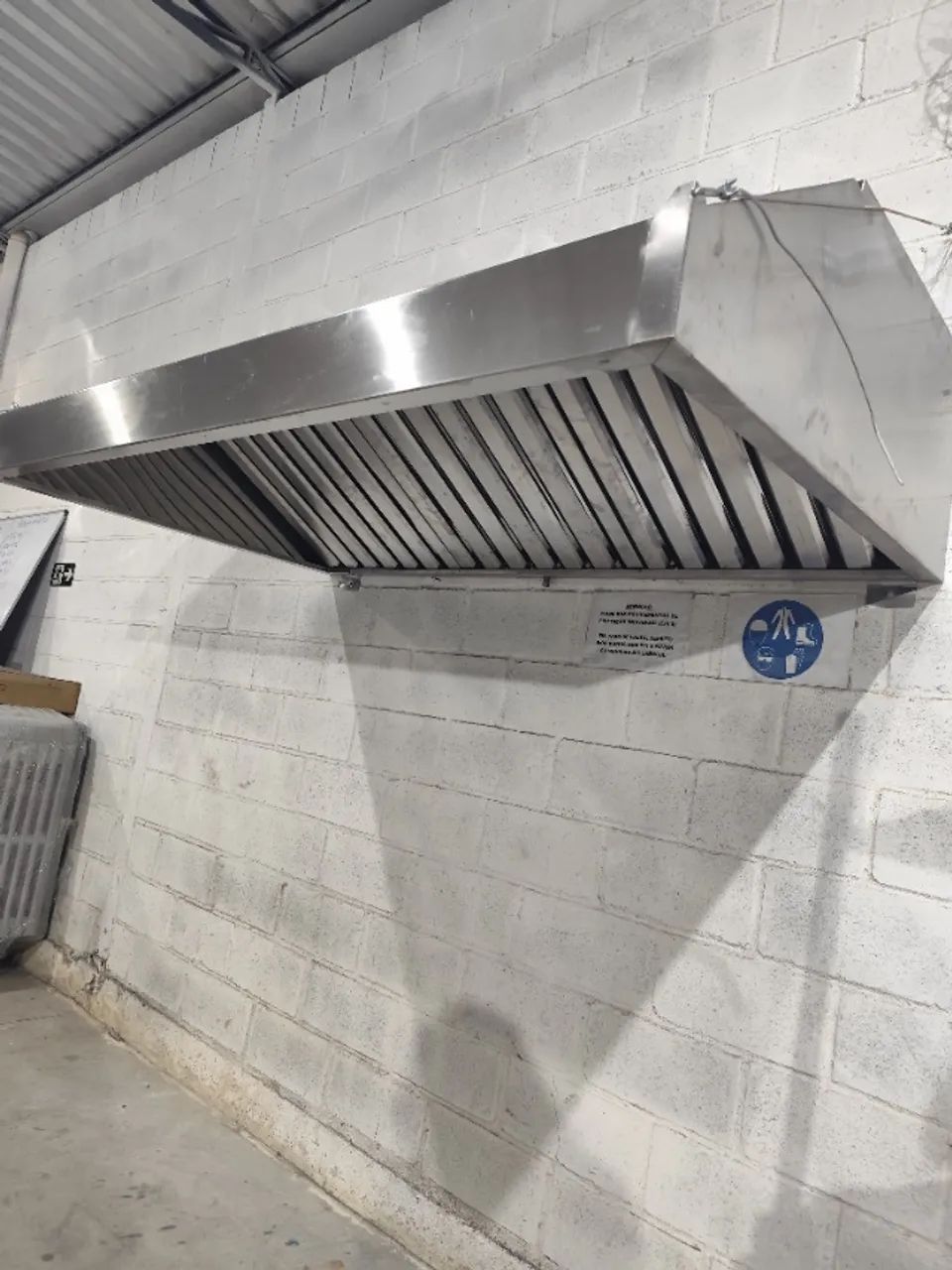 Coifa Inox parede 3,00x1,40 para cozinha industrialç