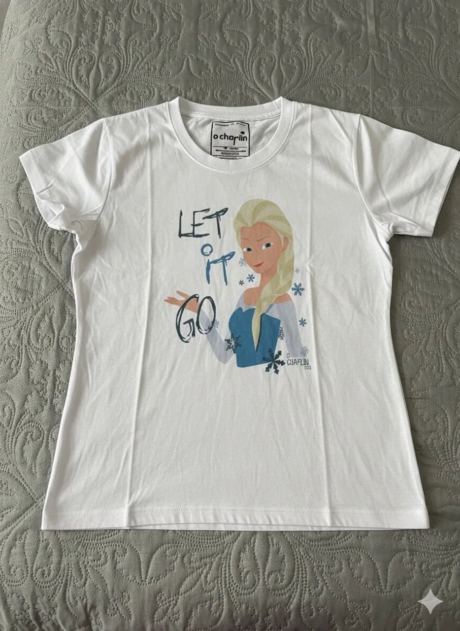 Camiseta Frozen (nova) Babylook P / M