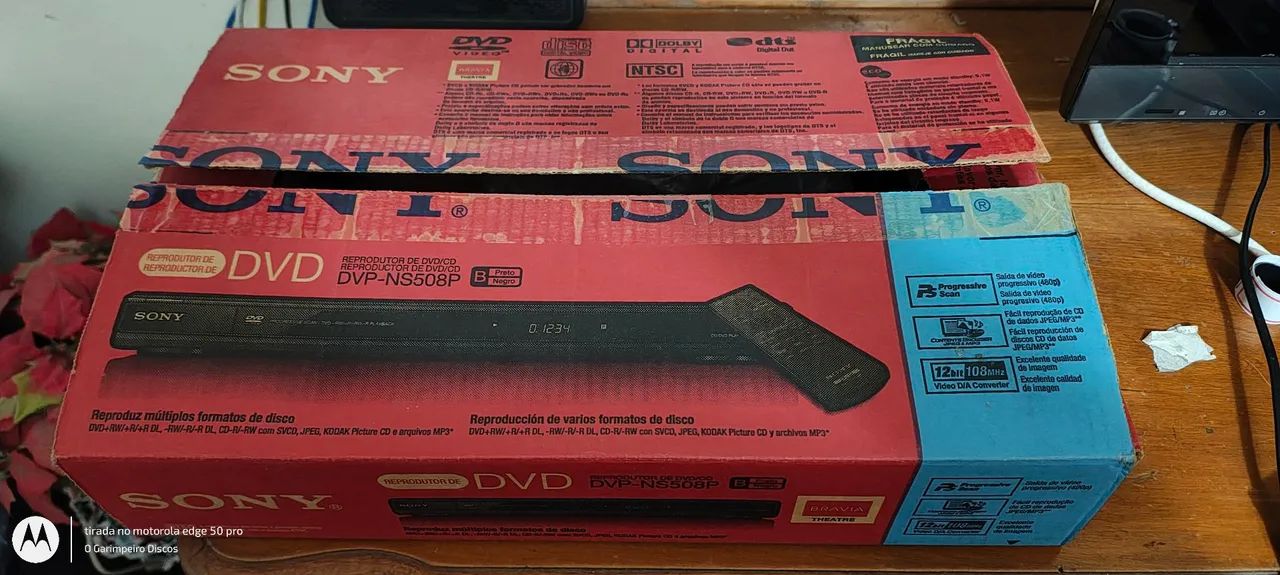 DVD Player CD Sony DVP-NS508P + Controle + Manual+ Caixa - Foto 3