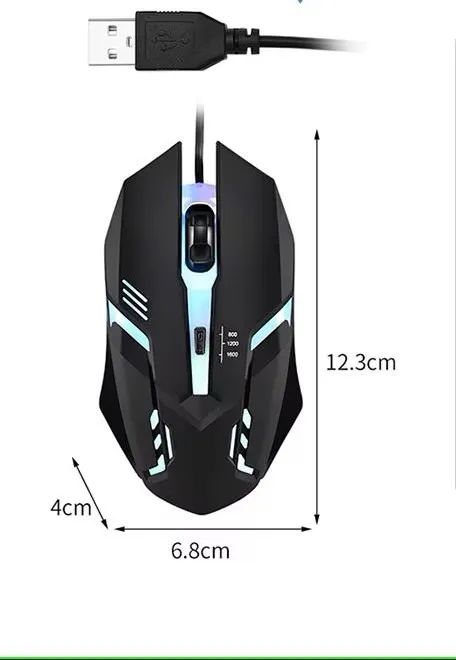 Mouse para computador desktop e laptop, USB Backlit Mouse, mais recente, alta qualidade - Foto 2