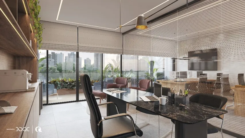 Salas modernas no Ed. Quadra Edge: Localização nobre e infraestrutura completa!