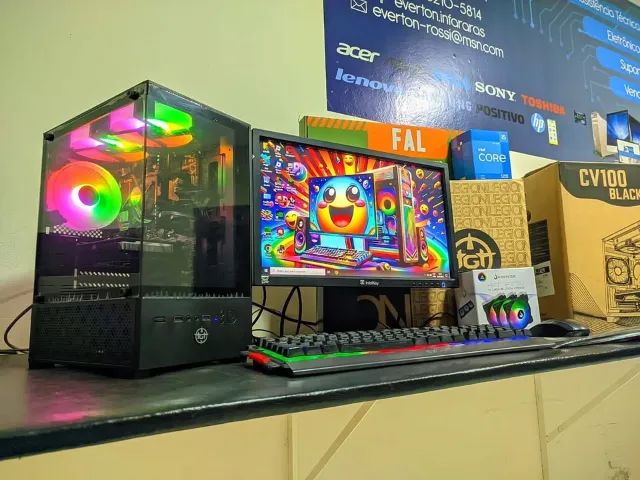 Pc Gamer + Monitor 24pl Gta 5 Csgo Cod warzone - Foto 4