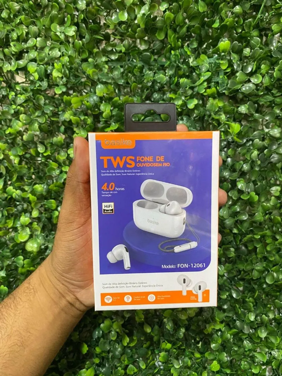 Fone de Ouvido Bluetooth TWS Basike FON-12061 - Novo