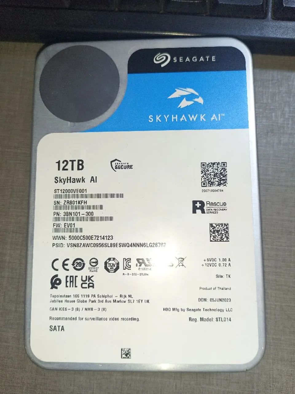 HD 12 terá byte sku hawk