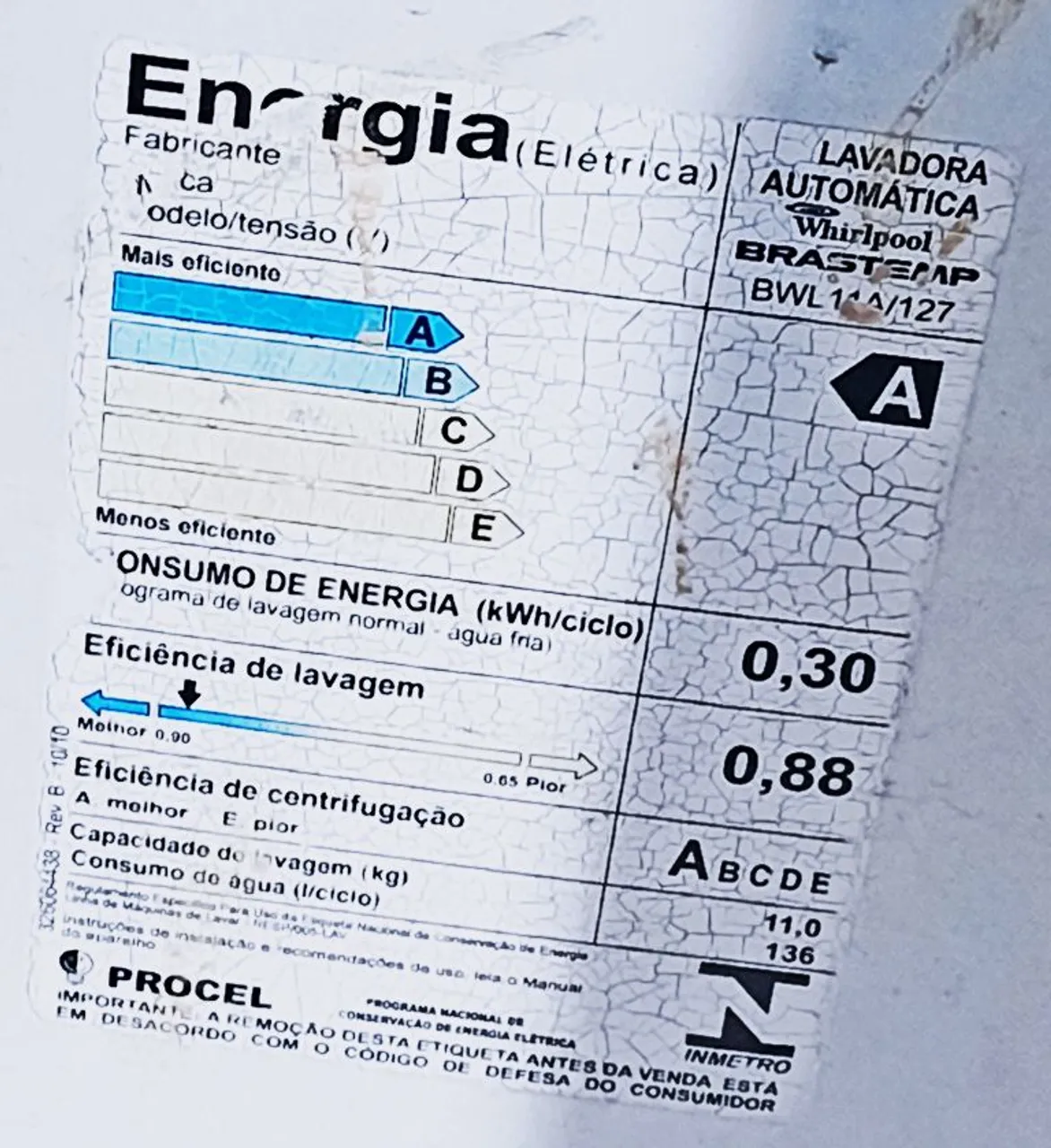 Lavadora Automática Brastemp BWL 1A/127