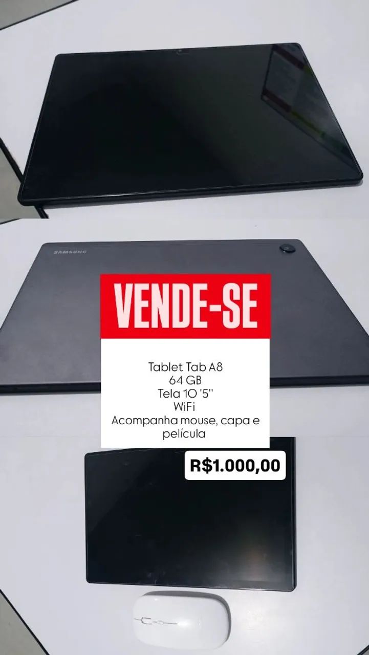 TABLET A8 64GB COM TECLADO, CAPA E PELÍCULA  - Foto 4