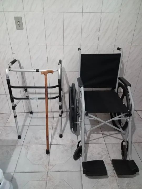 Cadeira de rodas bengala andador 