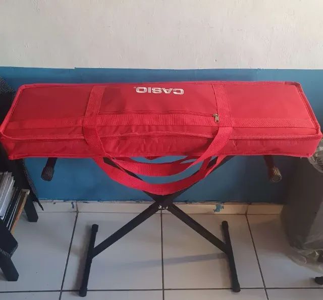 Teclado Musical Kobe Kb-300 Vermelho 61 Teclas de Sensibilidade. - Foto 2