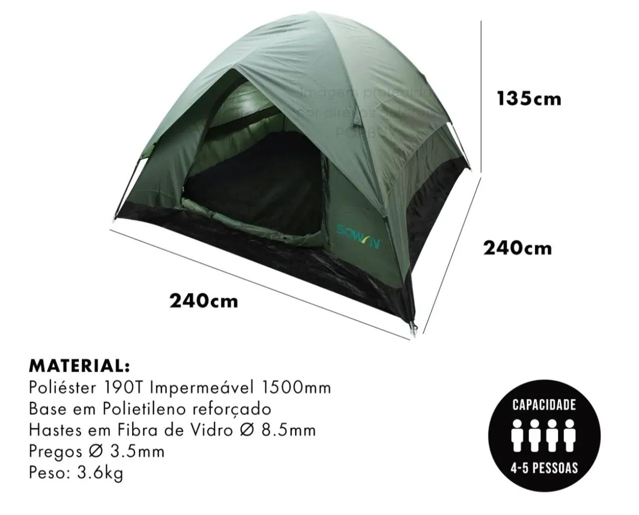 Barraca 5 pessoas  - Foto 2