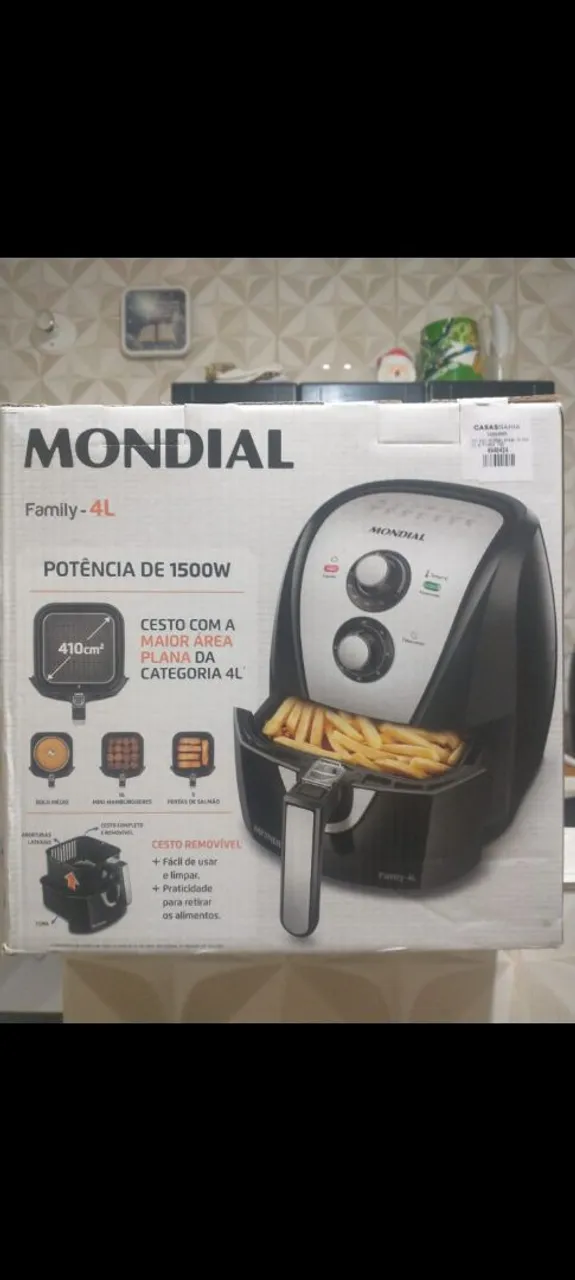 Fritadeira Elétrica Air Fryer Mondial Family 4L 1500W