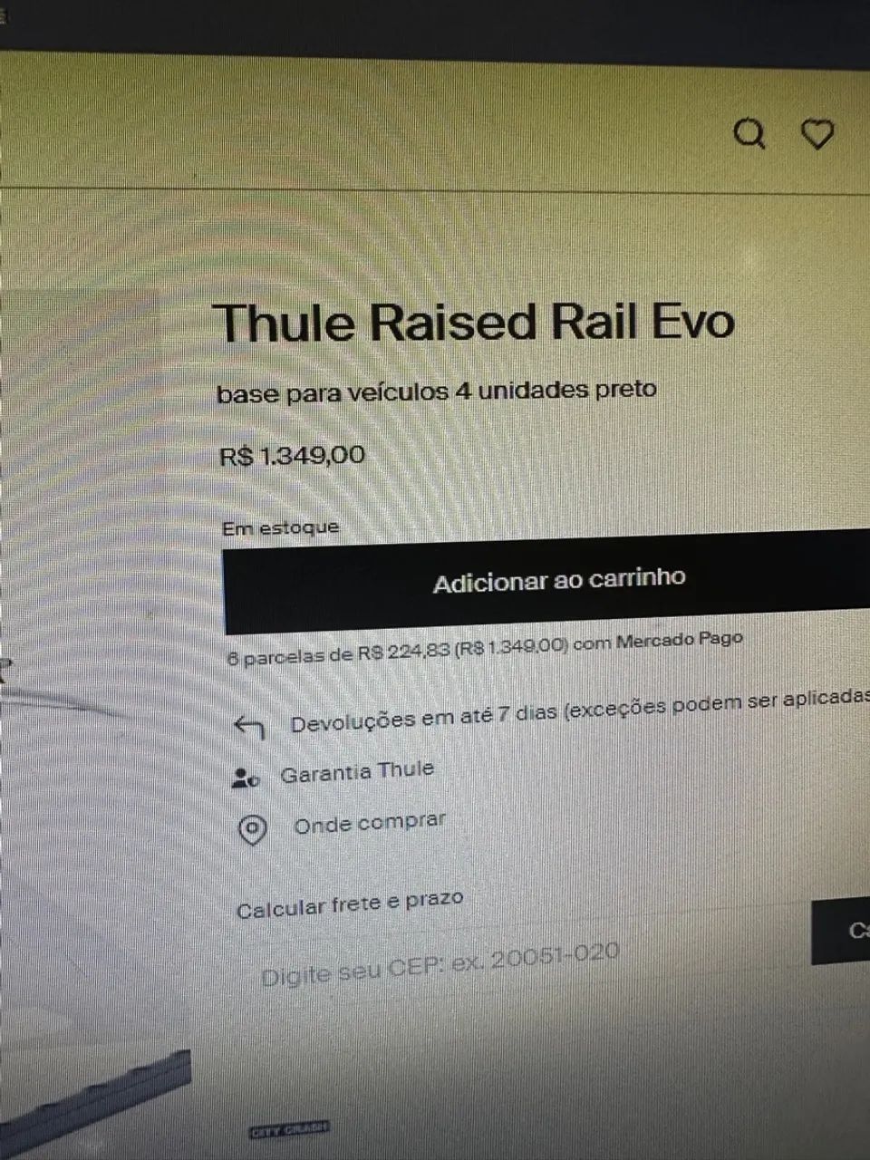 Peça para Thule Evo Raised Rail - Foto 2